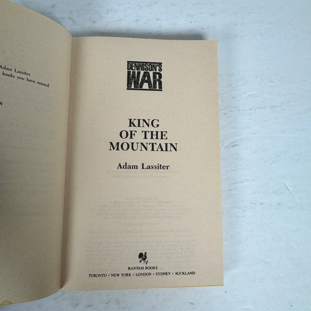 King of the Mountain Adam Lassiter‎ 1985 1st Printing Dennison's War Bantam